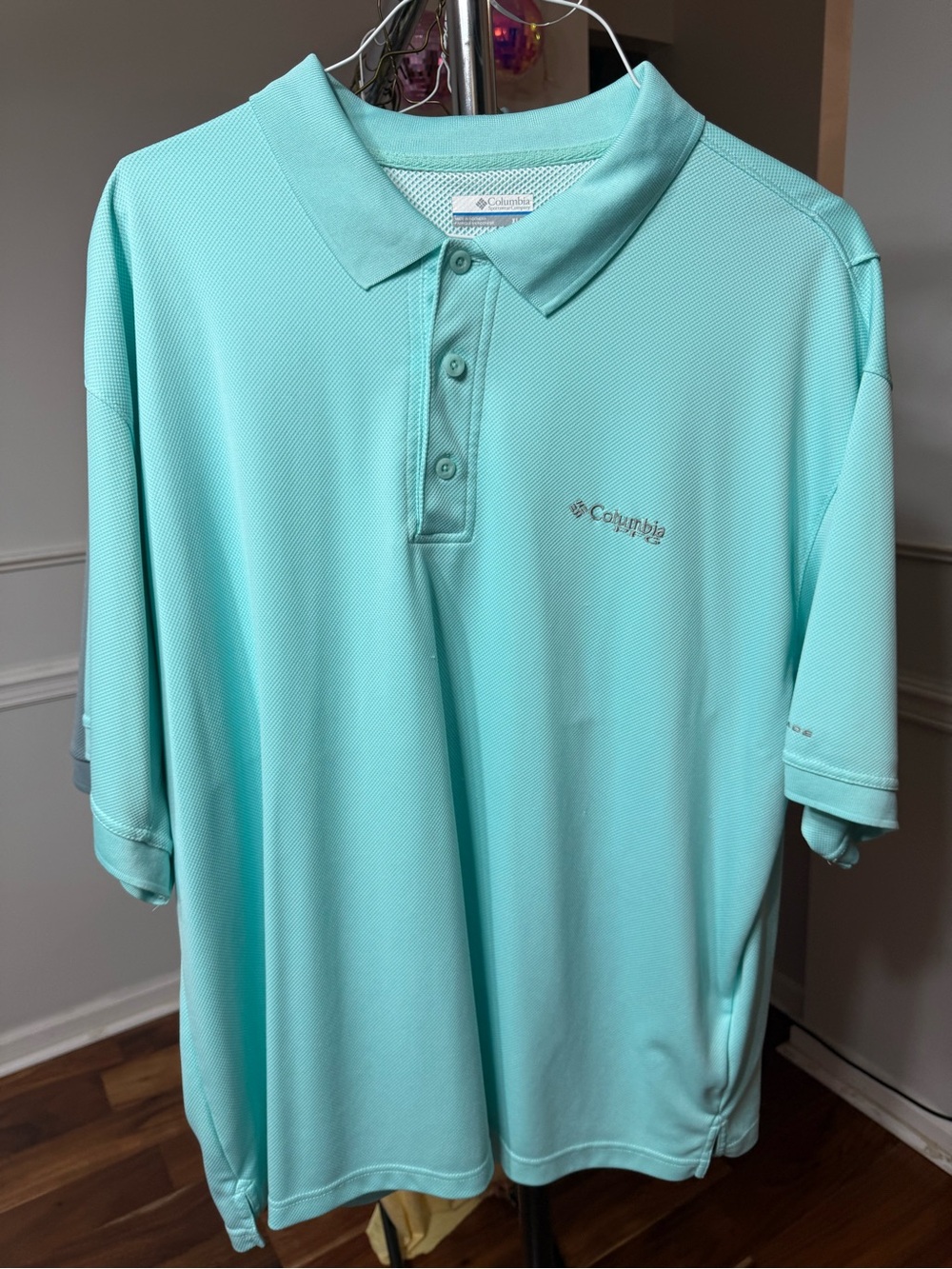 Columbia Men's Polo in Aqua Blue